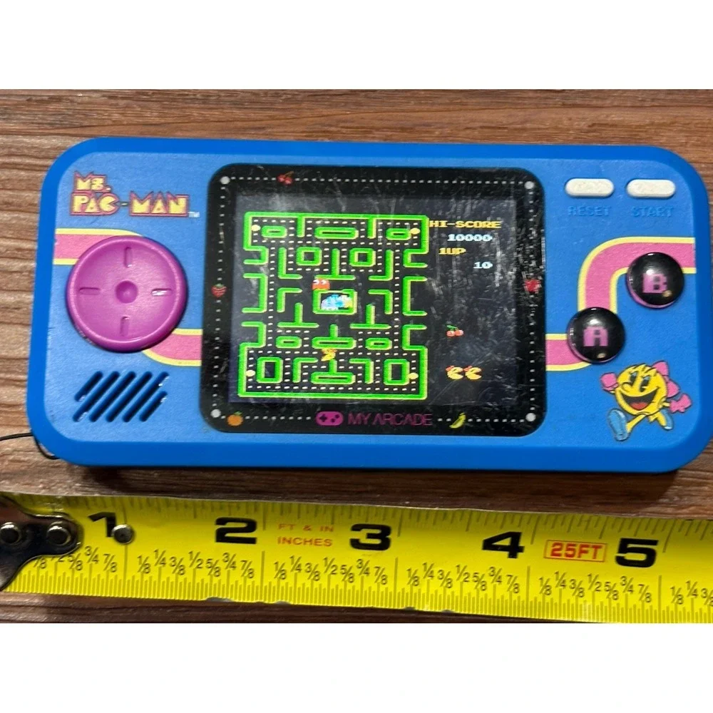 My Arcade Ms. Pac-Man Pocket Player Gioco Vintage 3 Giochi Sky Kid Mappy WORKS